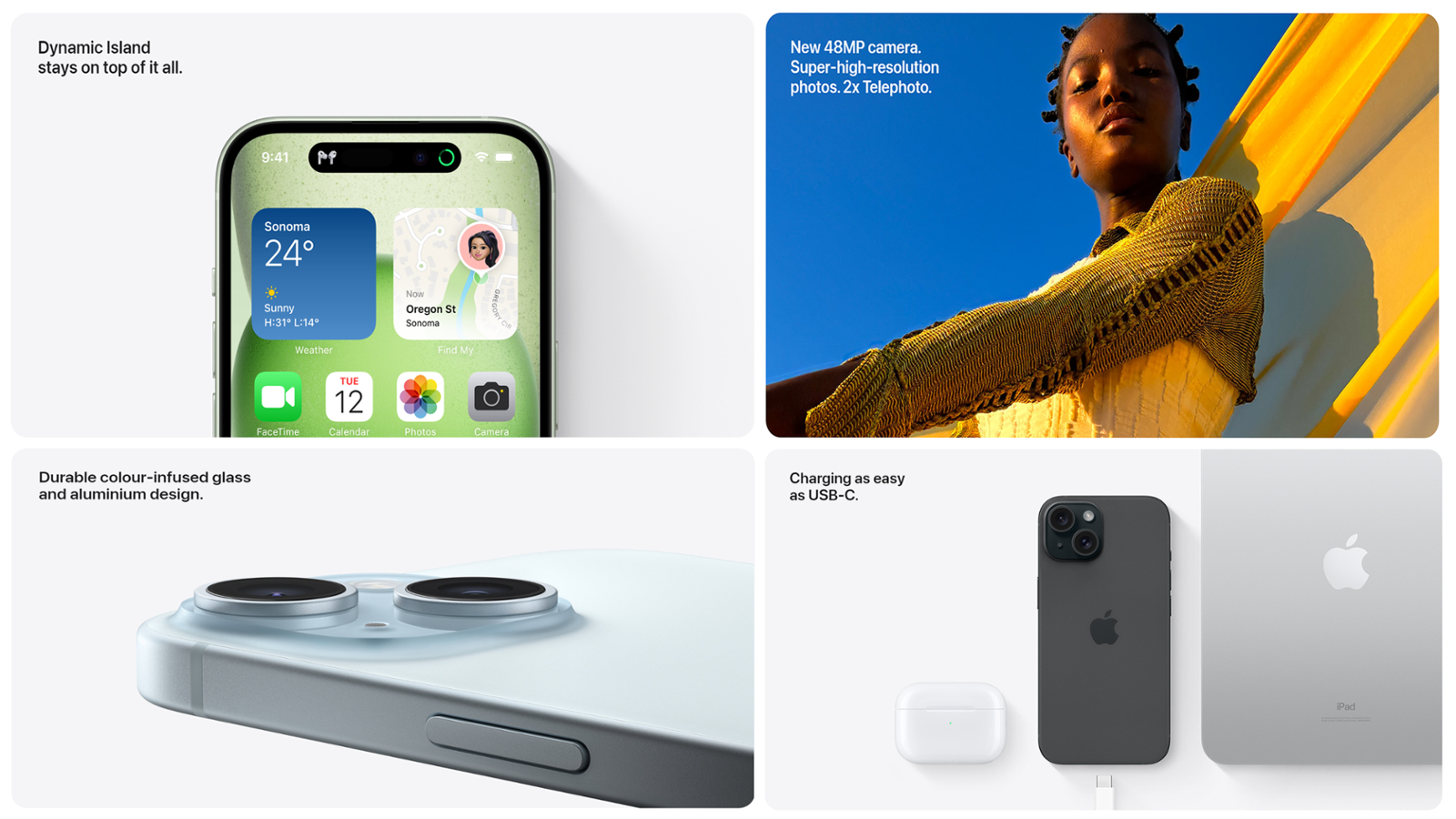Apple iPhone 15 Plus Smartphone, 128 GB, Black - Worldshop